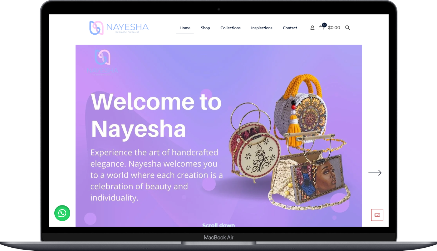 E-commerce Website Design for Nayesha