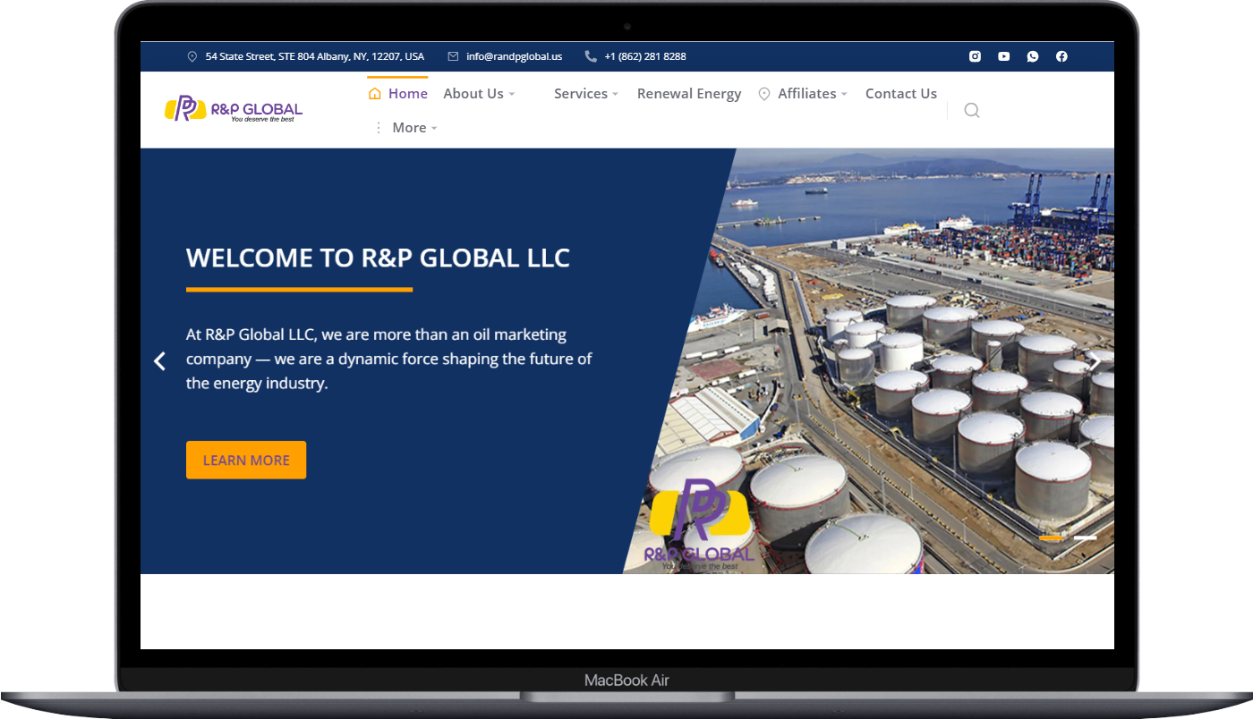 Website Design for R&P Global US