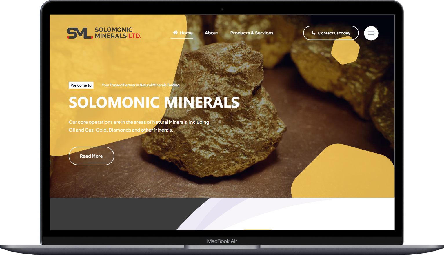 Website Design for Solomonic Minerals